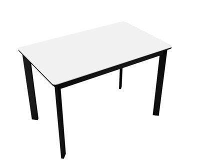 Стол DikLine LK110 Керамика Mono white (белый матовый) /подстолье черное/опоры черные арт. 00-00075473