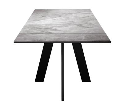 Стол DikLine DKM120 Керамика Italian Grey (глянец серый)/подстолье черное арт. 00-00085993