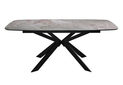 Стол DikLine BK140 Керамика Italian Grey (глянец серый)/подстолье черное/опоры черные арт. 00-00080685