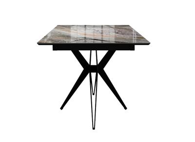 Стол DikLine DKS140 керамика Venetian Brown Light глянец, подстолье черное, опоры черные (2уп.) арт. 00-00081179