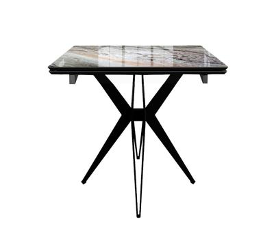 Стол DikLine DKS140 керамика Venetian Brown Light глянец, подстолье черное, опоры черные (2уп.) арт. 00-00081179