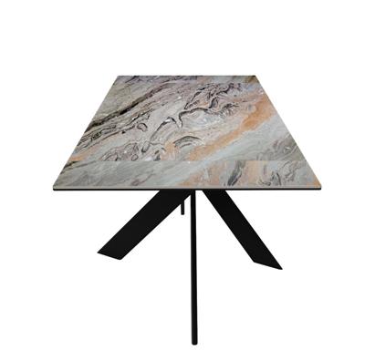 Стол DikLine EKX180, Керамика Venetian Brown Light глянец (К4), опоры черные (2 уп.) арт. 00-00081528