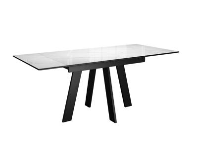 Стол DikLine DKM110 Керамика Carrara Gloss (мрамор глянец белый)/подстолье черное арт. 00-00085980