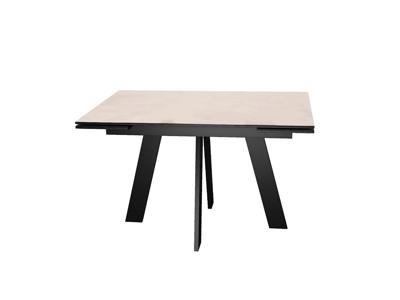 Стол DikLine DKM110 Керамика Krater Perla (бежевый матовый)/подстолье черное арт. 00-00085986