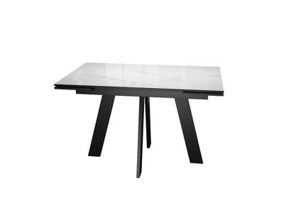 Стол DikLine DKM120 Керамика Carrara Gloss (мрамор глянец белый)/подстолье черное арт. 00-00085996