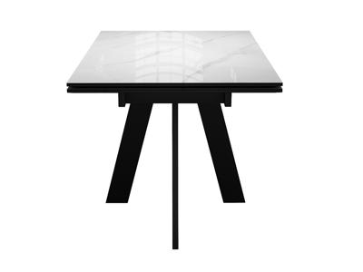 Стол DikLine DKM120 Керамика Carrara Gloss (мрамор глянец белый)/подстолье черное арт. 00-00085996