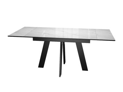 Стол DikLine DKM140 Керамика Carrara Gloss (мрамор глянец белый)/подстолье черное арт. 00-00086005