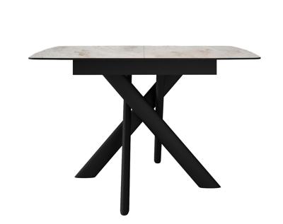 Стол DikLine DKB110, Керамика Italian Grey (глянец серый)/подстолье черное/опоры черные арт. 00-00085041