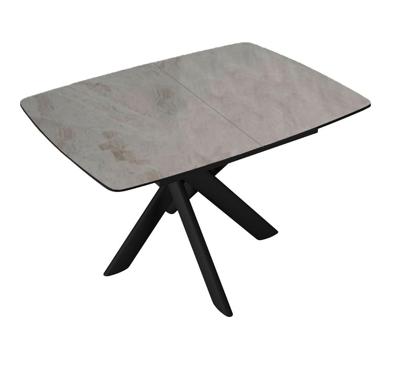 Стол DikLine DKB110, Керамика Italian Grey (глянец серый)/подстолье черное/опоры черные арт. 00-00085041