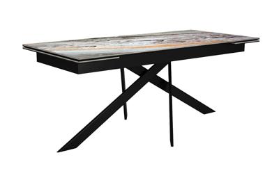 Стол DikLine EKX160, Керамика Venetian Brown Light глянец (К4), опоры черные (2 уп.) арт. 00-00086592