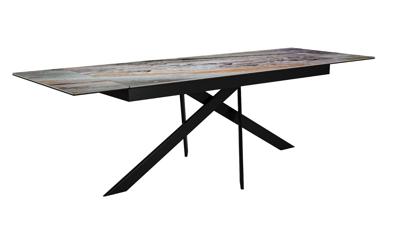 Стол DikLine EKX160, Керамика Venetian Brown Light глянец (К4), опоры черные (2 уп.) арт. 00-00086592