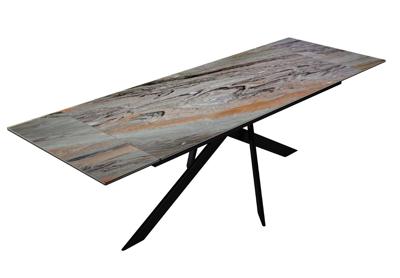Стол DikLine EKX160, Керамика Venetian Brown Light глянец (К4), опоры черные (2 уп.) арт. 00-00086592