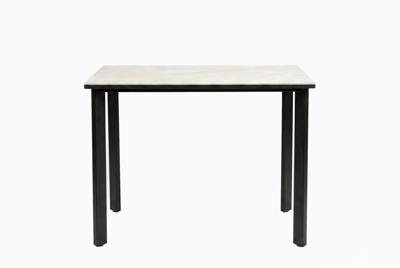 Стол DikLine DKT90 Керамика глянец белый Icelandic white jade (Ostra Bianco Light)/подстолье черное/опоры черные арт. 00-00086673
