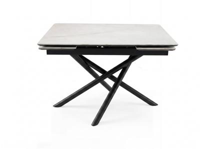 Стол DikLine BKX110 Керамика белый Icelandic white jade (Ostra Bianco Light)/подстолье черное/опоры черные (2уп.) арт. 00-00087088