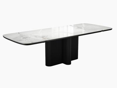 Стол DikLine DKO160 Керамика Platinum ART (белый глянец)/подстолье черное/опоры черные (2 уп.) арт. 00-00087190