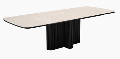 Стол DikLine DKO160 Керамика Krater Perla (бежевый матовый)/подстолье черное/опоры черные (2 уп.) арт. 00-00087188