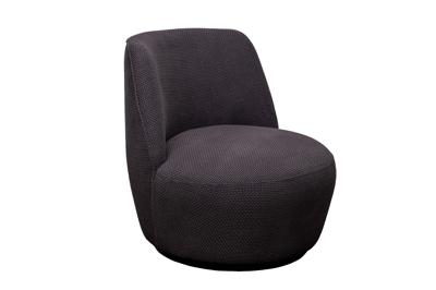 Мебель Garda Decor Кресло Риволи(GD/Rivoli) поворотное рогожка черная Botega-CHERN 73*80*74см арт. GD/RIVOLI-K-Botega-CHERN