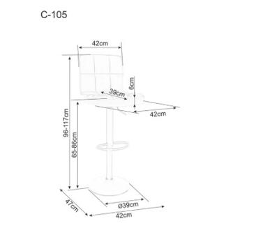 Стул барный Signal Стул барный SIGNAL C105 Velvet Bluvel 40 темно-бежевый/черный арт. C105VCCBE