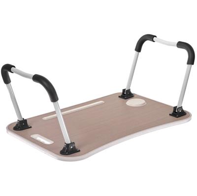 Стол Bradexhome Стол складной с подстаканником «ЛАЙТ», 59,5x39,5x26,4см, мдф, металл, св. дерево, белый арт. TD 0726