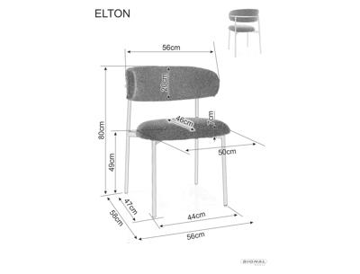 Стул Signal Стул SIGNAL ELTON серый/черный арт. ELTONCSZ
