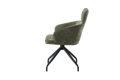Стул DikLine DC1545 микровелюр VIBE #38 зеленый/опоры черные арт. 00-00086408