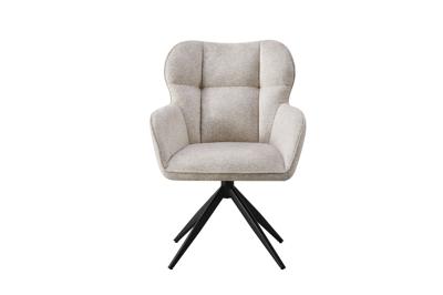 Стул DikLine 1461B микровелюр LEO #26 бежевый/опоры черные арт. 00-00086410
