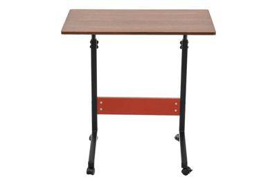 Стол Bradexhome Стол многофункциональный на колесах, 60x40 см, «РОЛЛ», 2 ножки, регул.высота, мдф, металл, тёмн. дерево, черный арт. TD 0731