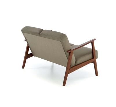 Кресло Halmar Диван HALMAR MILANO 2S tap. Castel 39 оливковый/орех арт. V-PL-MILANO_2S-SOFA-OLIWKOWY