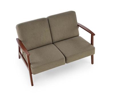 Кресло Halmar Диван HALMAR MILANO 2S tap. Castel 39 оливковый/орех арт. V-PL-MILANO_2S-SOFA-OLIWKOWY