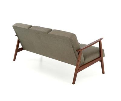 Кресло Halmar Диван HALMAR MILANO 3S tap. Castel 39 оливковый/орех арт. V-PL-MILANO_3S-SOFA-OLIWKOWY