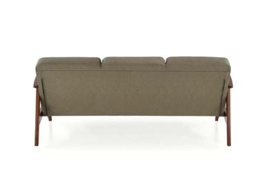 Кресло Halmar Диван HALMAR MILANO 3S tap. Castel 39 оливковый/орех арт. V-PL-MILANO_3S-SOFA-OLIWKOWY