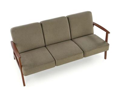 Кресло Halmar Диван HALMAR MILANO 3S tap. Castel 39 оливковый/орех арт. V-PL-MILANO_3S-SOFA-OLIWKOWY