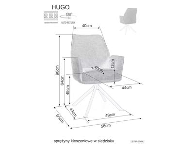 Стул Signal Стул SIGNAL HUGO Brego 22 светло-бежевый/черный, поворотный арт. HUGOBRCJBE22