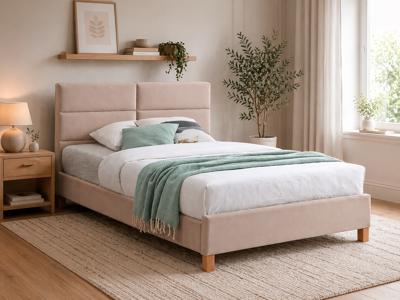 Кровать Signal Кровать SIGNAL SIERRA Velvet Bluvel 28 бежевый/дуб, 120/200 арт. SIERRAV120BED