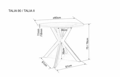 Стол Signal Стол обеденный SIGNAL TALIA травертин/кашемир 90 арт. TALIATRKA90