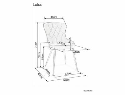 Стул Signal Стул SIGNAL LOTUS Velvet Bluvel 28 бежевый/черный арт. LOTUSVCBE