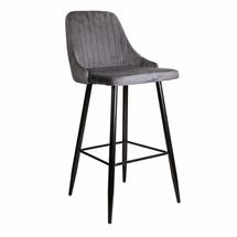 Барные стулья AksHome Стул барный Megan 2, серый, велюр арт. ZN-126809