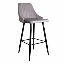 Барные стулья AksHome Стул барный Megan 2, светло-серый, велюр арт. ZN-126812