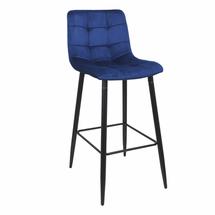 Барные стулья AksHome Стул барный Mia, синий, велюр арт. ZN-126556