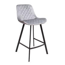 Барные стулья AksHome Стул барный Leros, светло-серый, велюр арт. ZN-126528