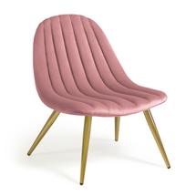 Барные стулья La Forma (ех Julia Grup) Стул Marlene из розового бархата на стальных ножках арт. 101884