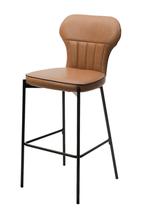 Барные стулья М-СИТИ Барный стул ARCO MA-4/MA-7 коньяк/темно-серый кант, PU / черный каркас М-City арт. 629M04948