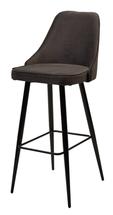 Барные стулья М-СИТИ Барный стул NEPAL-BAR ГРАФИТ #14, велюр/ черный каркас (H=78cm) М-City арт. 461MC05089