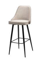 Барные стулья М-СИТИ Барный стул NEPAL-BAR ЛАТТЕ #25, велюр/ черный каркас (H=78cm) М-City арт. 461MC05090