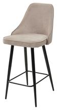 Барные стулья М-СИТИ Полубарный стул NEPAL-PB ЛАТТЕ #25, велюр/ черный каркас (H=68cm) М-City арт. 461MC05087
