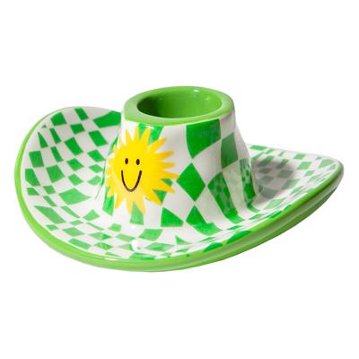 Декор Doiy Подсвечник rodeo, cowboy hat, 4 см, зелёный арт. DYCAHROHAG