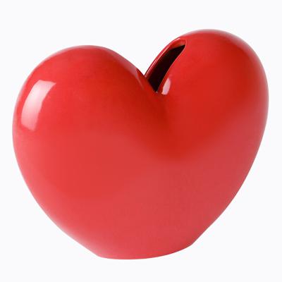 Декор Doiy Ваза для цветов love, 15,5 см, красная арт. DYVASHERE