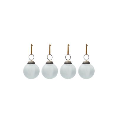 Декор La Forma (ех Julia Grup) Набор из 4 рождественских шаров Talve из белого переработанного стекла, Ø 6 см арт. 216090