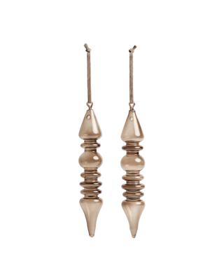 Декор La Forma (ех Julia Grup) Набор из 2 подвесных украшений Lioren из коричневого переработанного стекла, 28,5 см арт. 448229