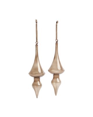 Декор La Forma (ех Julia Grup) Набор из 2 подвесных украшений Talnea из коричневого переработанного стекла, 29,5 см арт. 448245